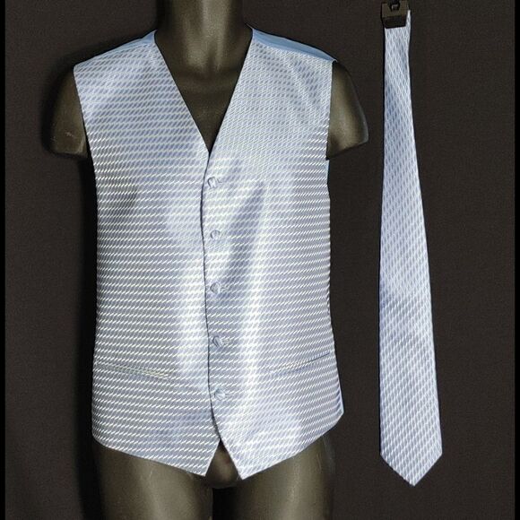 MEN'S SOPRANO 2 PIECE FORMAL TUXEDO VEST & TIE - Picture 1 of 8